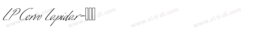 LP Cervo Lapidar字体转换